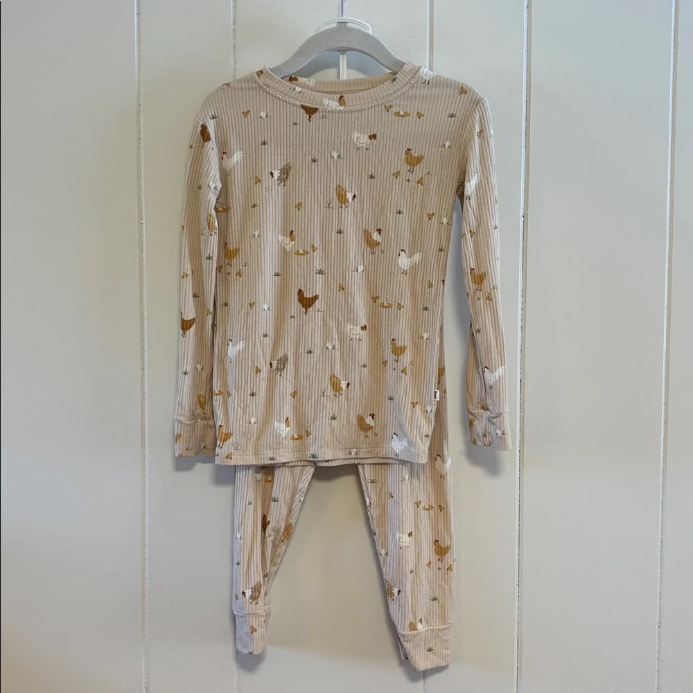 Brave Littles Ones Chicken Print Bamboo PJ Set - Picture 1 of 7